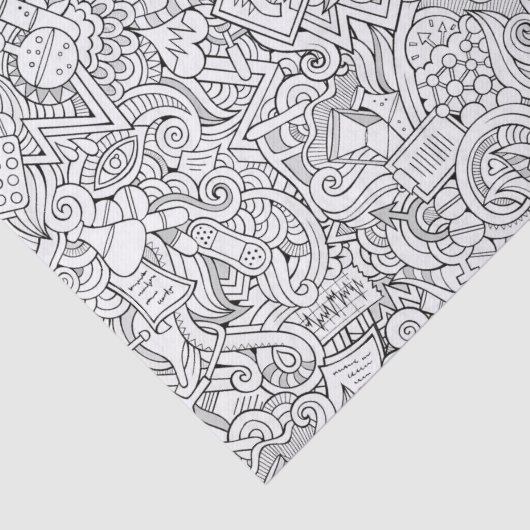 Medical B&W-patroon Tissuepapier (Detail)