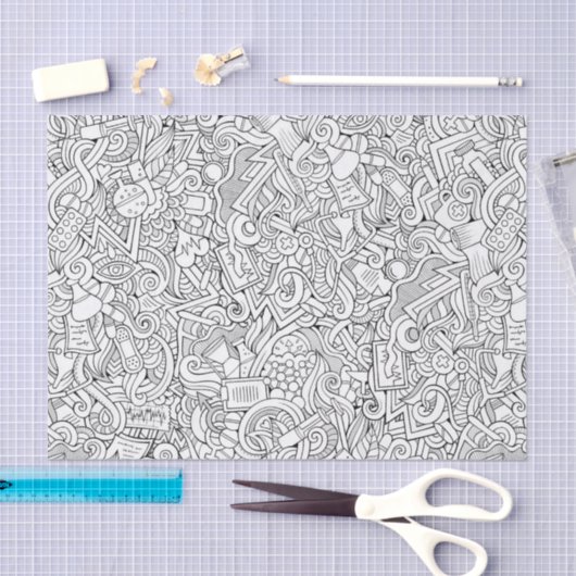 Medical B&W-patroon Tissuepapier (Craft)