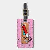 Medical Big Bandaid Pink II Bagagelabel (Voorkant verticaal)