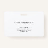 Medical Blue Gray Hospital Logo Foto ID Badge (Achterkant)