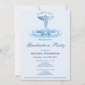 Medical Blue Water Ripples Graduation | Photo Kaart (Voorkant)