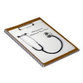 Medical Brown Stethoscope Logo clipboard Notitieboek (Rechterzijde)