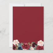 Medical Burgundy Red Floral Gradual Party (Achterkant)