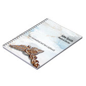 Medical Caduceus Copper Roos Gold Luxe Marble Notitieboek (Linkerzijde)