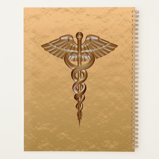 Medical Caduceus Gold Planner (Achterkant)