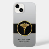 Medical Caduceus Gold Professional Case-Mate iPhone Case (Achterkant)