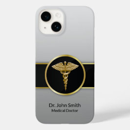 Medical Caduceus Gold Professional Case-Mate iPhone 14 Hoesje