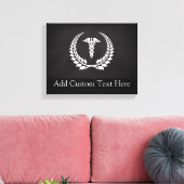 Medical Caduceus Laurel Canvas Afdruk (Insitu (Woonkamer))