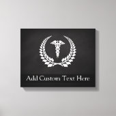 Medical Caduceus Laurel Canvas Afdruk (Voorkant)