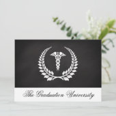 Medical Caduceus Laurel Kaart (Staand voorkant)