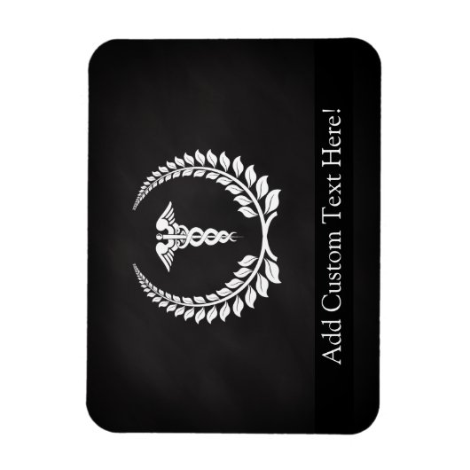 Medical Caduceus Laurel Magneet (Verticaal)