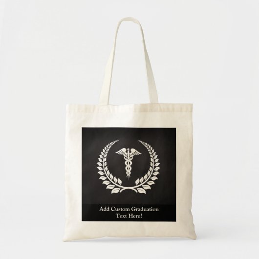 Medical Caduceus Laurel Tote Bag (Voorkant)