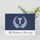 Medical Caduceus Laurel w/Blue Kaart (Staand voorkant)