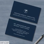 Medical Caduceus Logo Professional Blauw Visitekaartje
