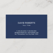 Medical Caduceus Logo Professional Navy Blue Visitekaartje (Achterkant)