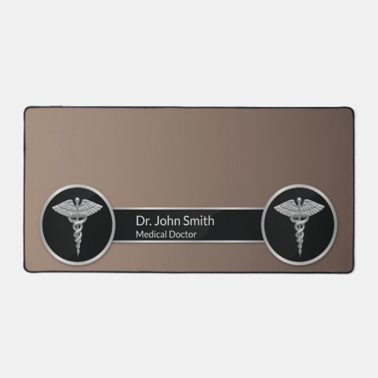 Medical Caduceus Silver Professional Bureaumat (Voorkant)