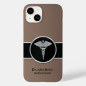 Medical Caduceus Silver Professional Case-Mate iPhone Case (Achterkant)