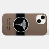 Medical Caduceus Silver Professional Case-Mate iPhone Case (Achterkant (horizontaal))
