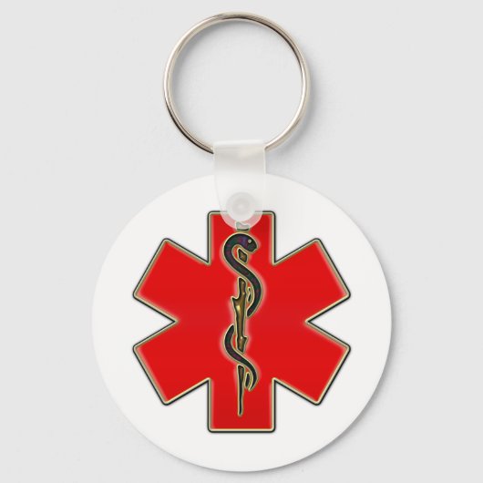 Medical Caduceus Sleutelhanger (Voorkant)