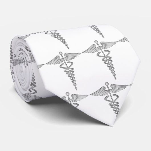 Medical Caduceus Stropdas (Opgerold)