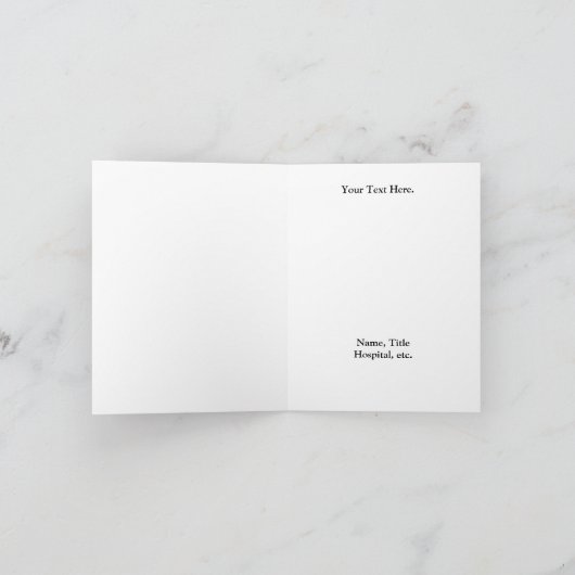 Medical Caduceus Sybol Golden  Card Kaart (Binnen)