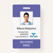 Medical Center Employee Zurse Foto ID Badge (Voorkant)