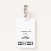 Medical Center Employee Zurse Foto ID Badge (Achterkant met clip)
