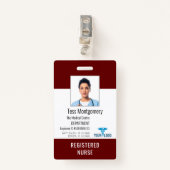Medical Center Employee Zurse Foto ID Badge (Voorkant met clip)