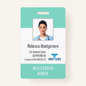 Medical Center Employee Zurse Foto ID Badge (Voorkant)