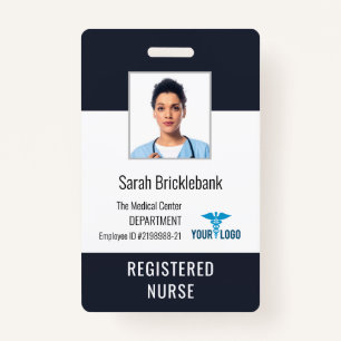 Medical Center Employee Zurse Foto ID Badge