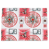 Medical Christmas Stamp Collage Art Groot Cadeauzakje (Voorkant)