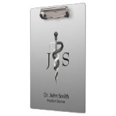 Medical Classy Noble Elegant Black White Asclepius Klembord (Links)