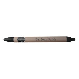 Medical Classy Noble Rod van Asclepius Silver Zwarte Inkt Pen