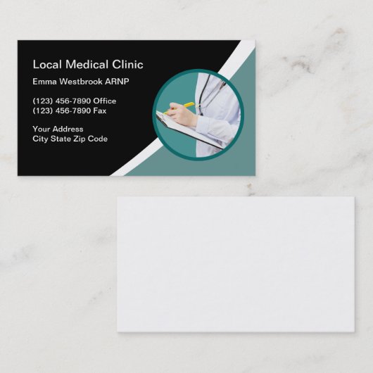 Medical Clinic Nurse Practitioner Visitekaartje (Voorkant / Achterkant)