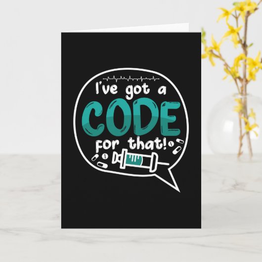 Medical Code I've Got A Code For That ICD Coding Kaart (Gele Bloem)