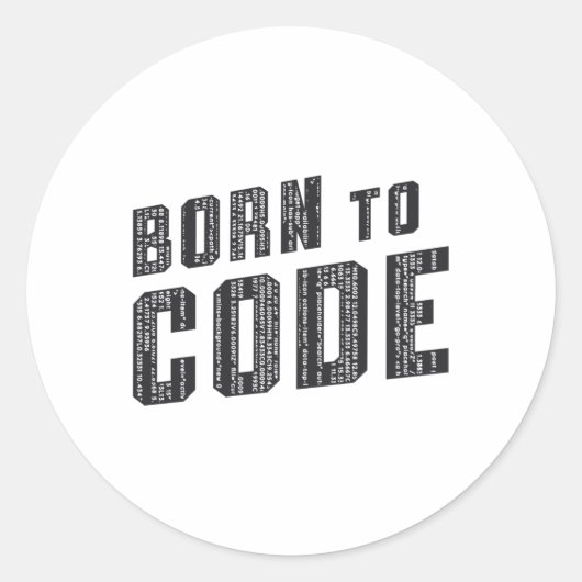 Medical Coder Born To Code Coding ICD Programmer Ronde Sticker (Voorkant)