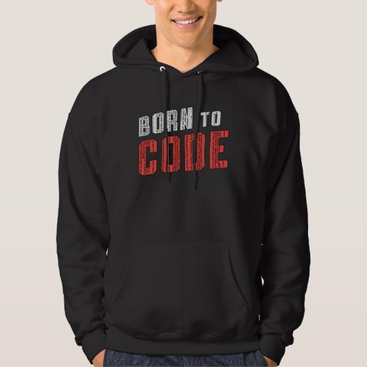 Medical Coder Born To Code ICD Coding Programmer Hoodie (Voorkant)