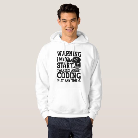 Medical Coder Coding Warning I May Start Talking Hoodie (Voorkant volledig)
