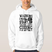 Medical Coder Coding Warning I May Start Talking Hoodie (Voorkant)