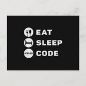 Medical Coder Eat Sleep Code Coding ICD Programmer Briefkaart (Voorkant)