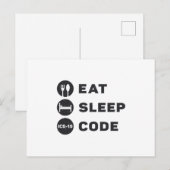 Medical Coder Eat Sleep Code ICD Coding Programmer Briefkaart (Voorkant / Achterkant)