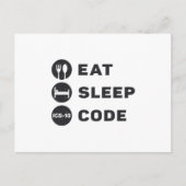 Medical Coder Eat Sleep Code ICD Coding Programmer Briefkaart (Voorkant)