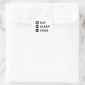 Medical Coder Eat Sleep Code ICD Coding Programmer Ronde Sticker (Tas)