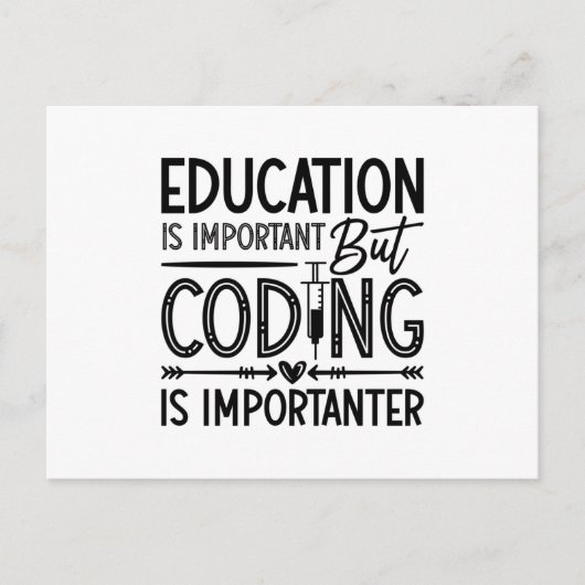 Medical Coder Education Is Important Coding ICD Briefkaart (Voorkant)