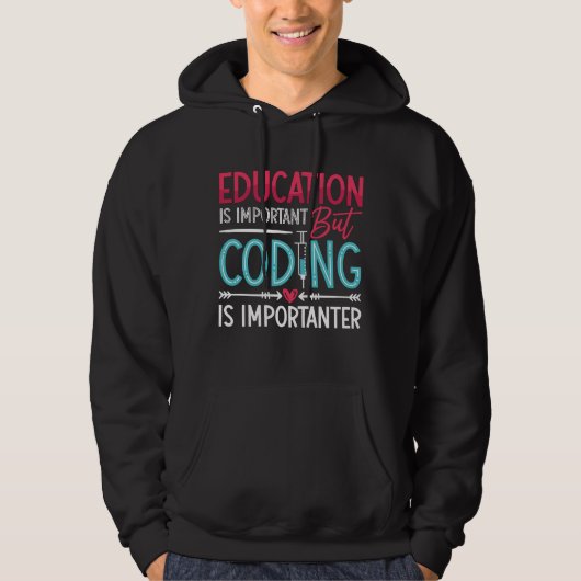 Medical Coder Education Is Important ICD Coding Hoodie (Voorkant)