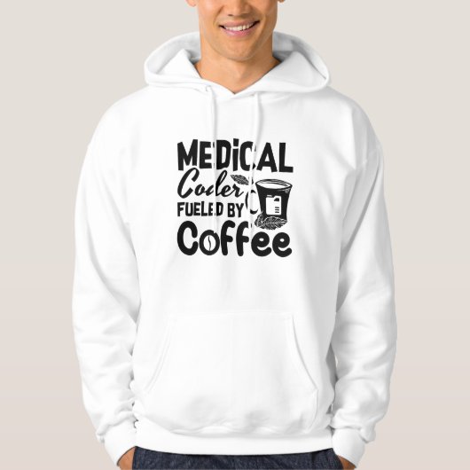 Medical Coder Fueled By Coffee Programmer Coding Hoodie (Voorkant)