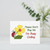 Medical Coder Ladybug Briefkaart (Staand voorkant)