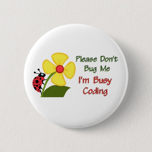 Medical Coder Ladybug Ronde Button 5,7 Cm (Voorkant)