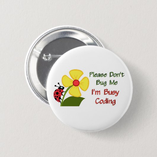 Medical Coder Ladybug Ronde Button 5,7 Cm (Voorkant /achterkant)