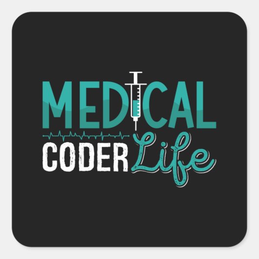 Medical Coder Life Assistant ICD Codering Programm Vierkante Sticker (Voorkant)